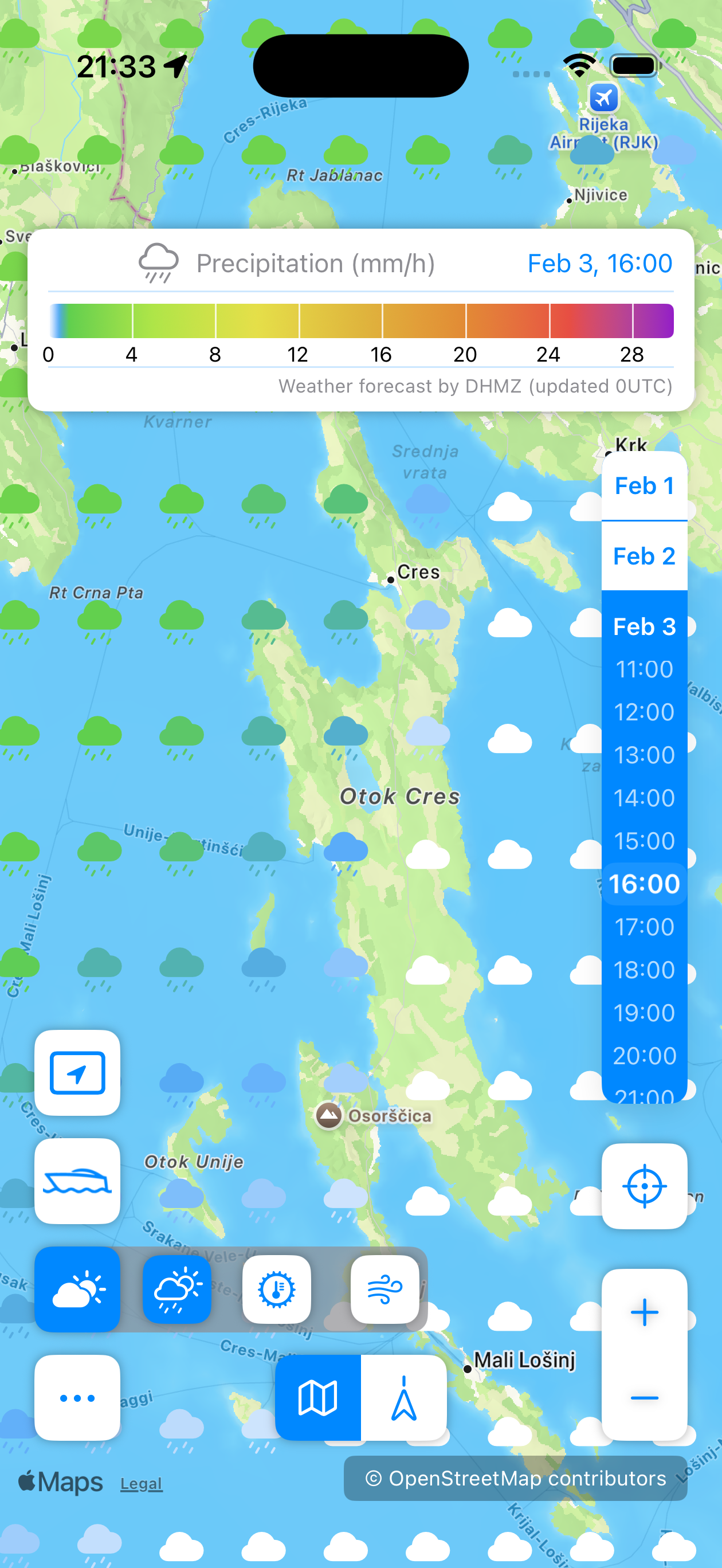 Sailor Precipitation Forecast